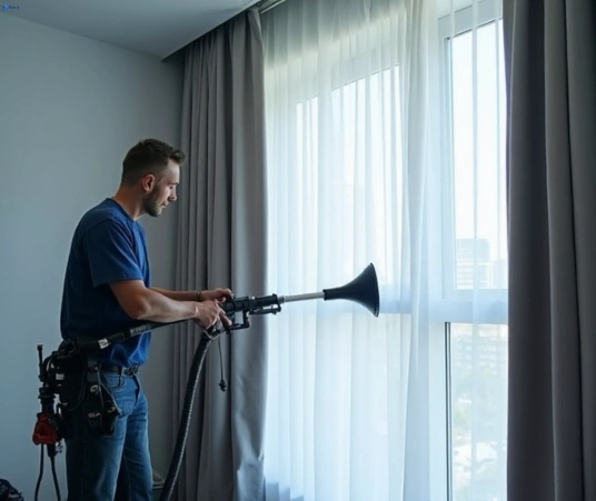 Professional commercial curtain cleaning process equipment Matty Curtain Cleaning parklands