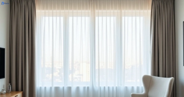 Freshly steam cleaned curtains in parklands QLD